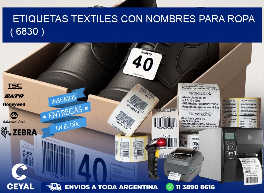 ETIQUETAS TEXTILES CON NOMBRES PARA ROPA   ( 6830 )