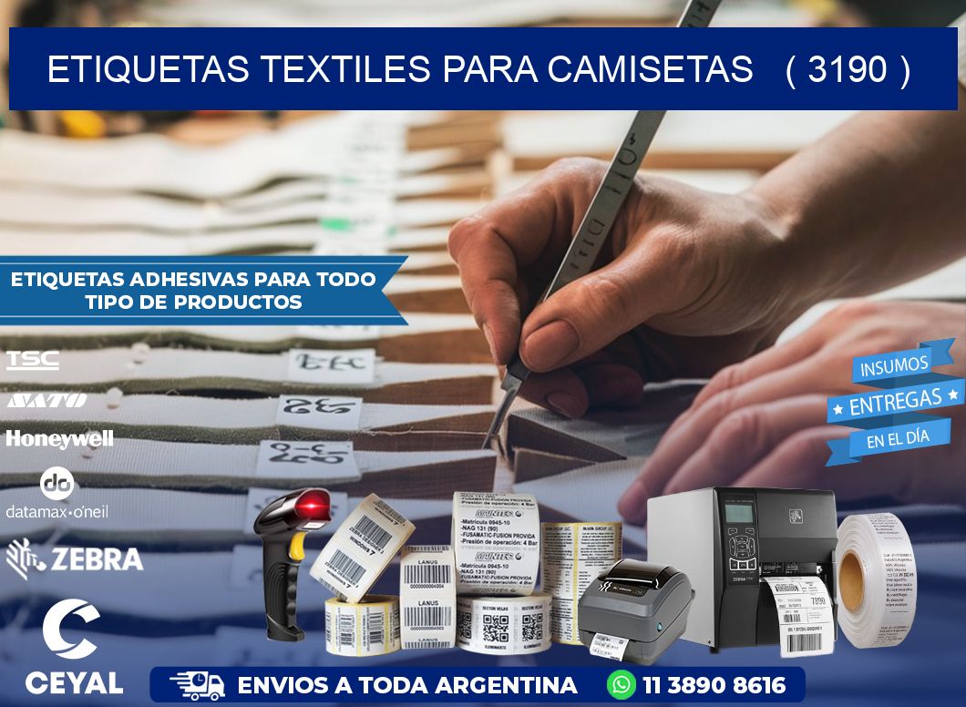 ETIQUETAS TEXTILES PARA CAMISETAS   ( 3190 )