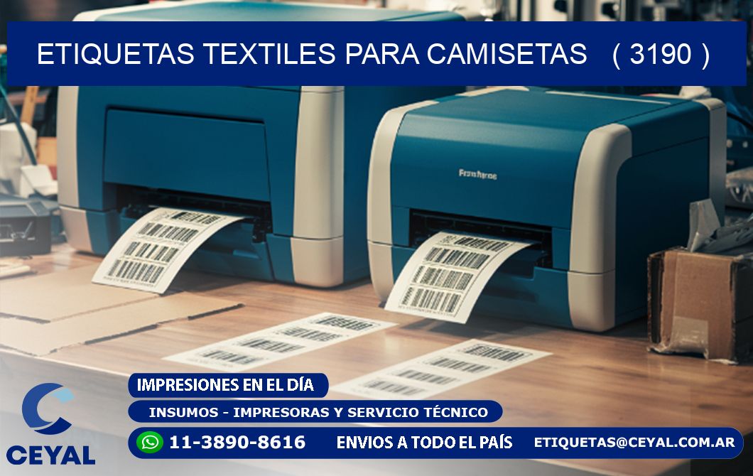 ETIQUETAS TEXTILES PARA CAMISETAS   ( 3190 )