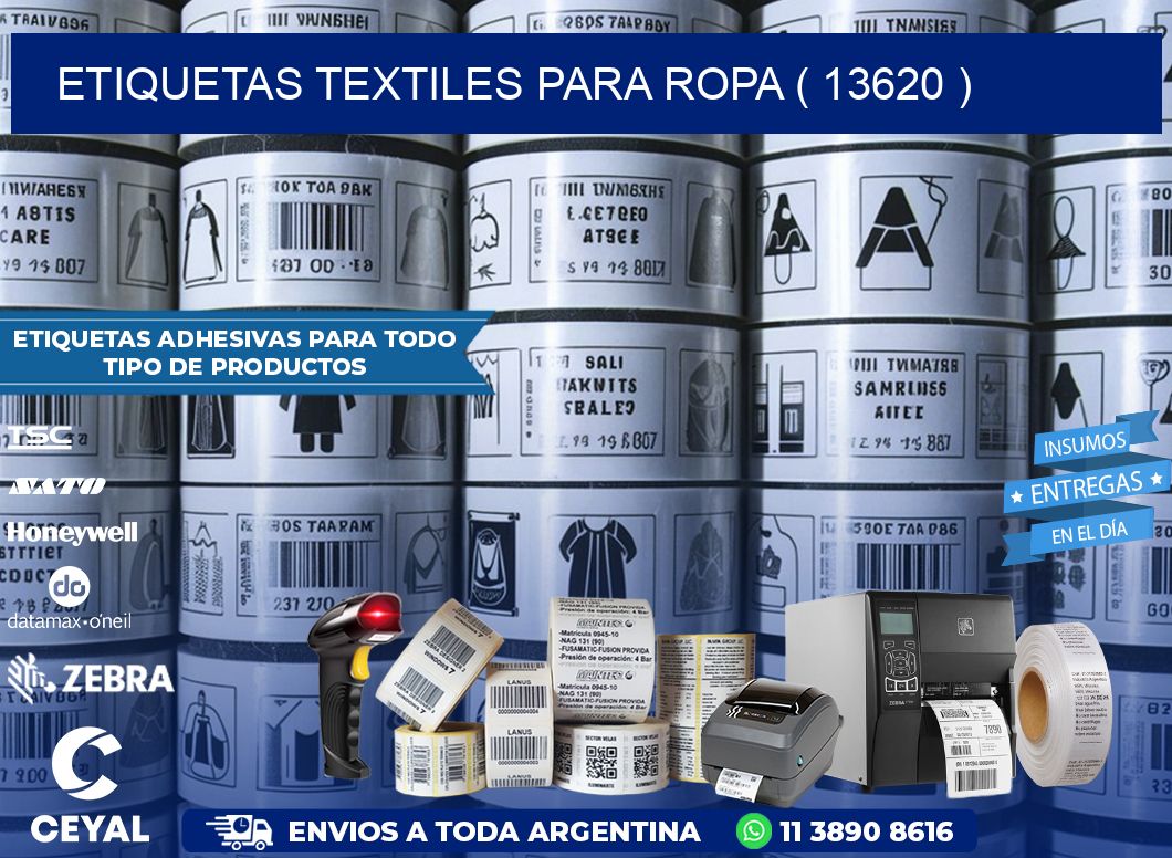 ETIQUETAS TEXTILES PARA ROPA ( 13620 )