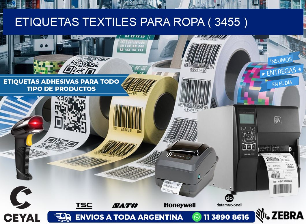 ETIQUETAS TEXTILES PARA ROPA ( 3455 )
