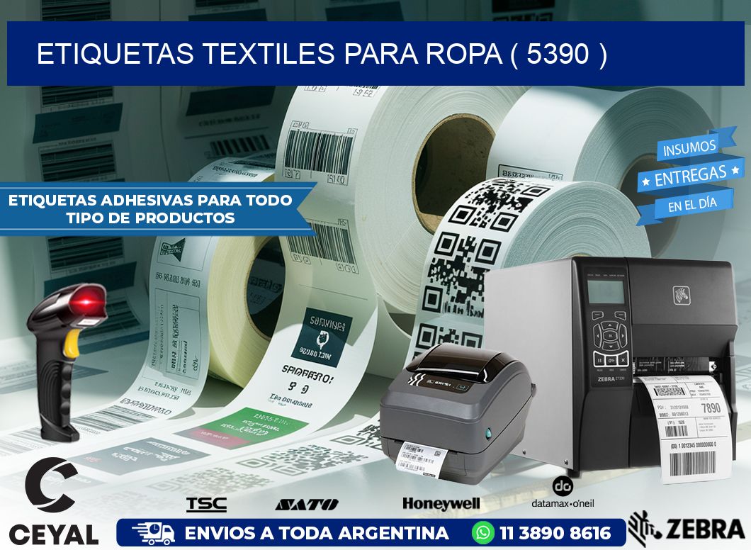 ETIQUETAS TEXTILES PARA ROPA ( 5390 )