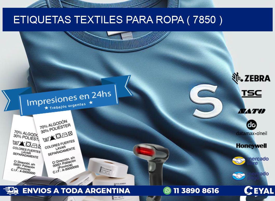 ETIQUETAS TEXTILES PARA ROPA ( 7850 )