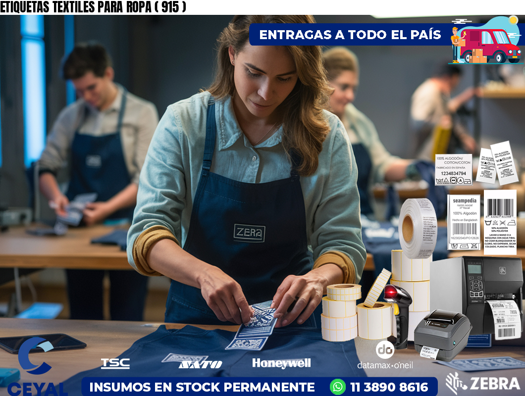 ETIQUETAS TEXTILES PARA ROPA ( 915 )
