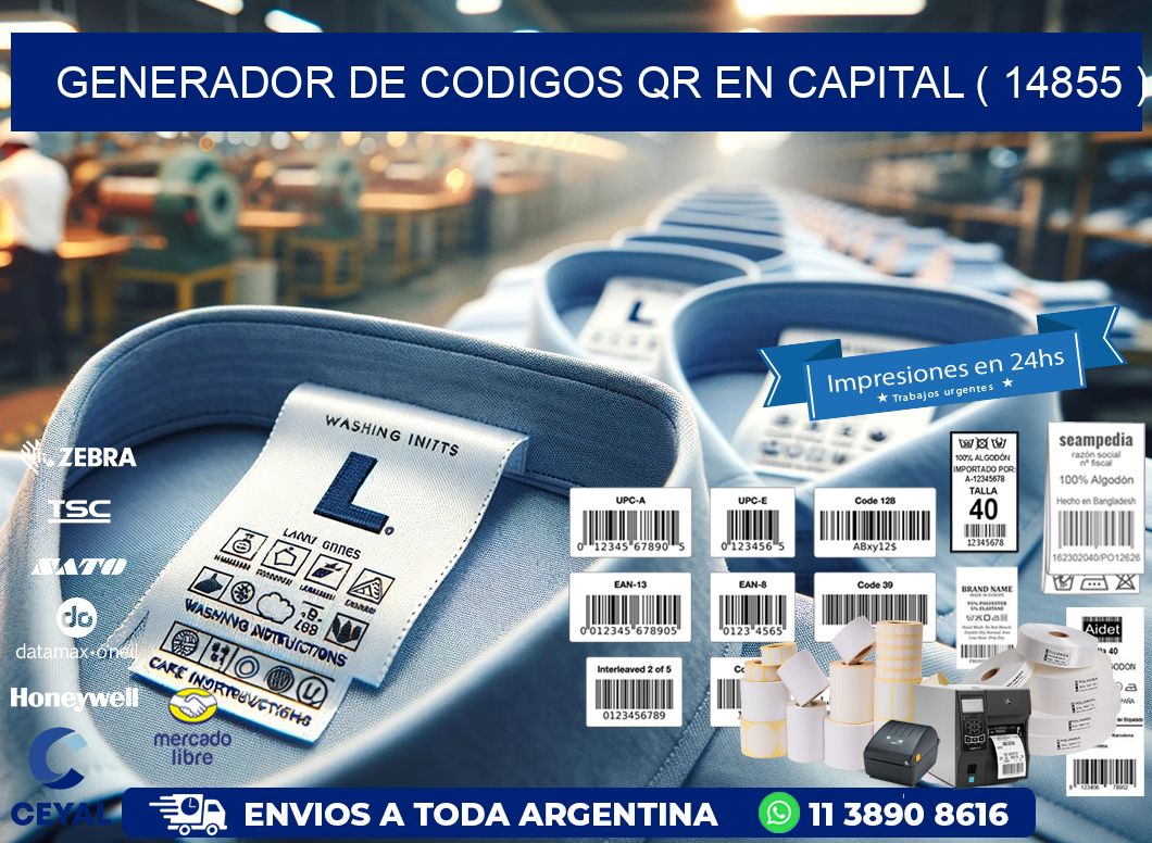 GENERADOR DE CODIGOS QR EN CAPITAL ( 14855 )