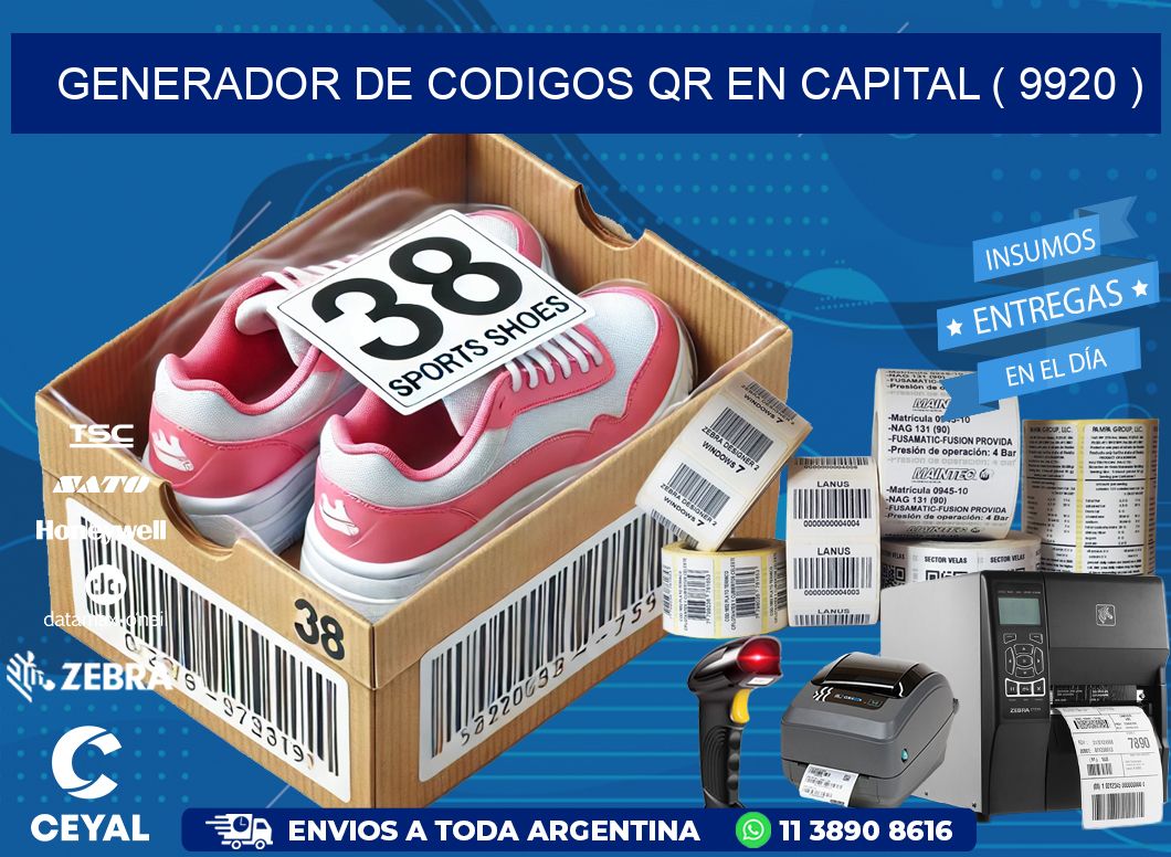 GENERADOR DE CODIGOS QR EN CAPITAL ( 9920 )