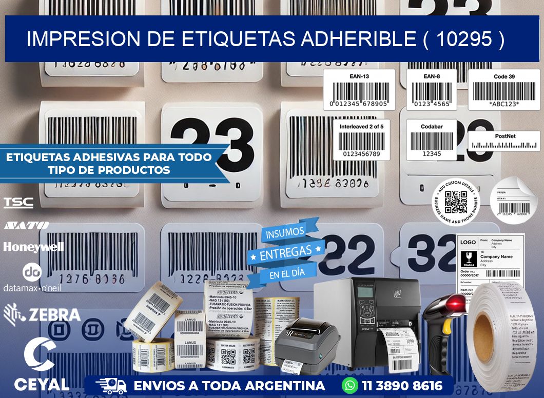 IMPRESION DE ETIQUETAS ADHERIBLE ( 10295 )