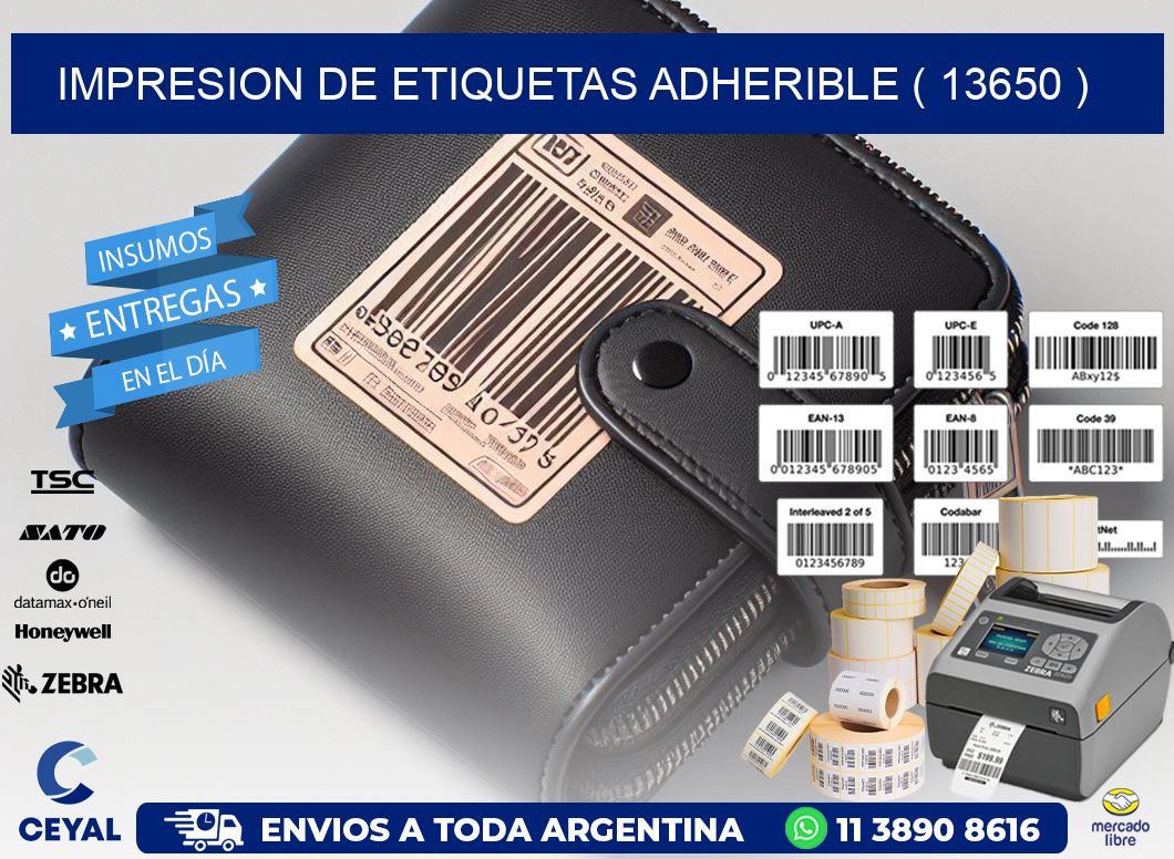 IMPRESION DE ETIQUETAS ADHERIBLE ( 13650 )