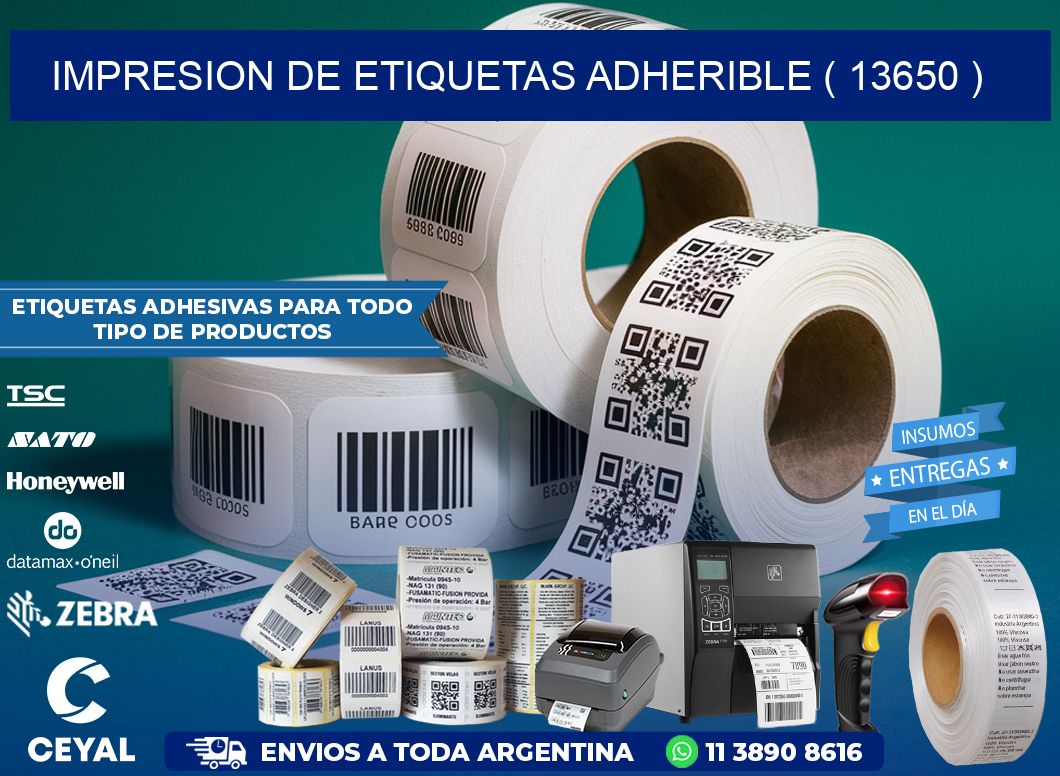 IMPRESION DE ETIQUETAS ADHERIBLE ( 13650 )