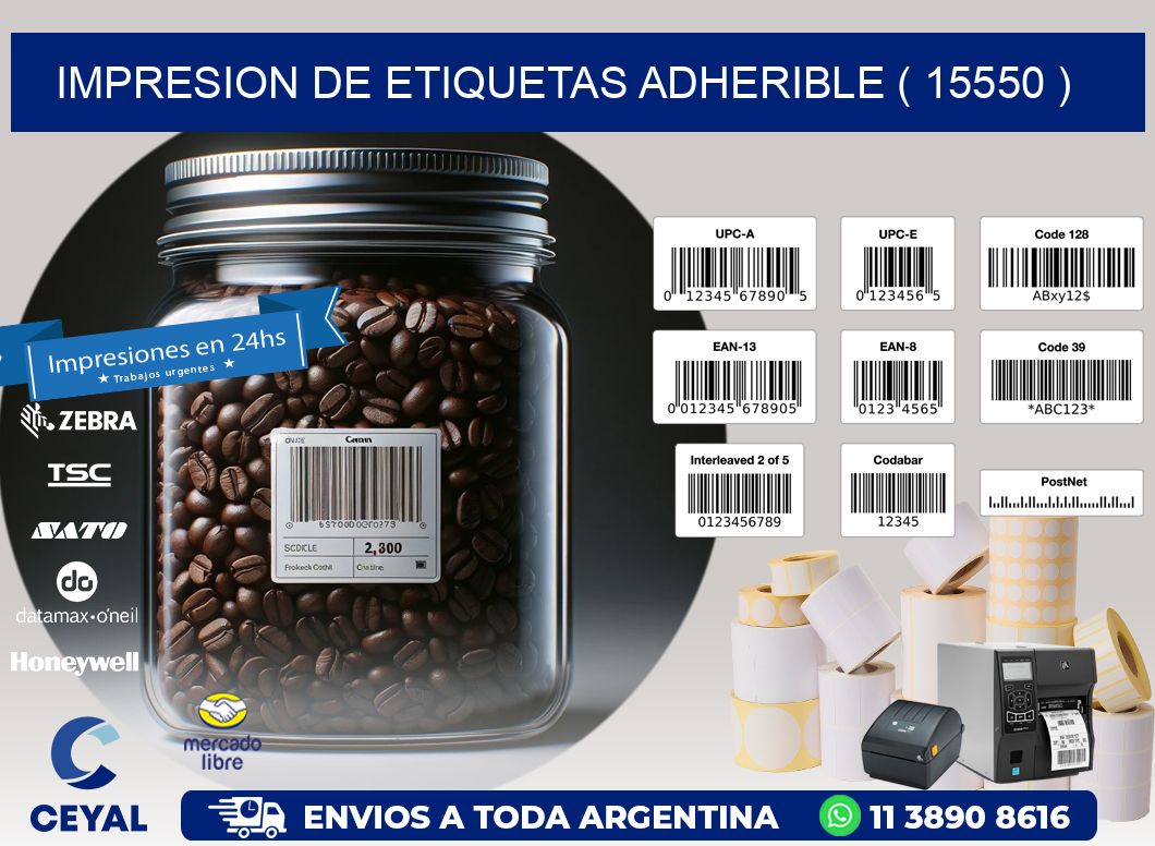 IMPRESION DE ETIQUETAS ADHERIBLE ( 15550 )