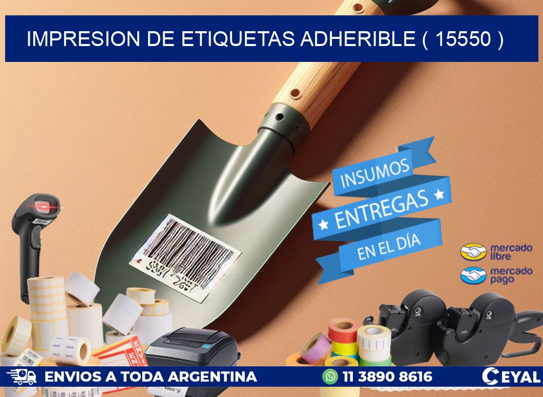 IMPRESION DE ETIQUETAS ADHERIBLE ( 15550 )
