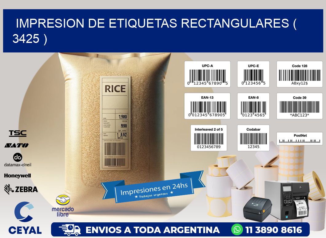 IMPRESION DE ETIQUETAS RECTANGULARES ( 3425 )