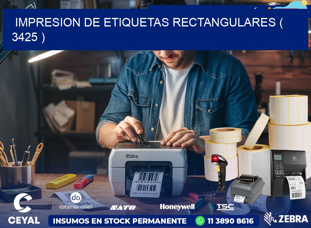 IMPRESION DE ETIQUETAS RECTANGULARES ( 3425 )