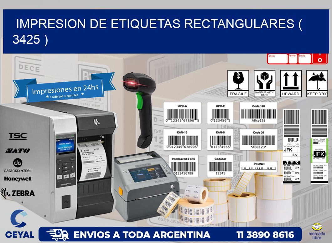 IMPRESION DE ETIQUETAS RECTANGULARES ( 3425 )