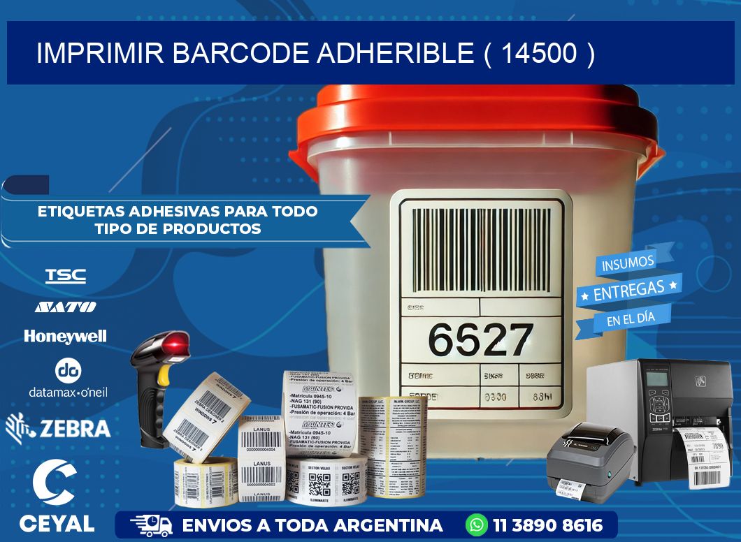 IMPRIMIR BARCODE ADHERIBLE ( 14500 )
