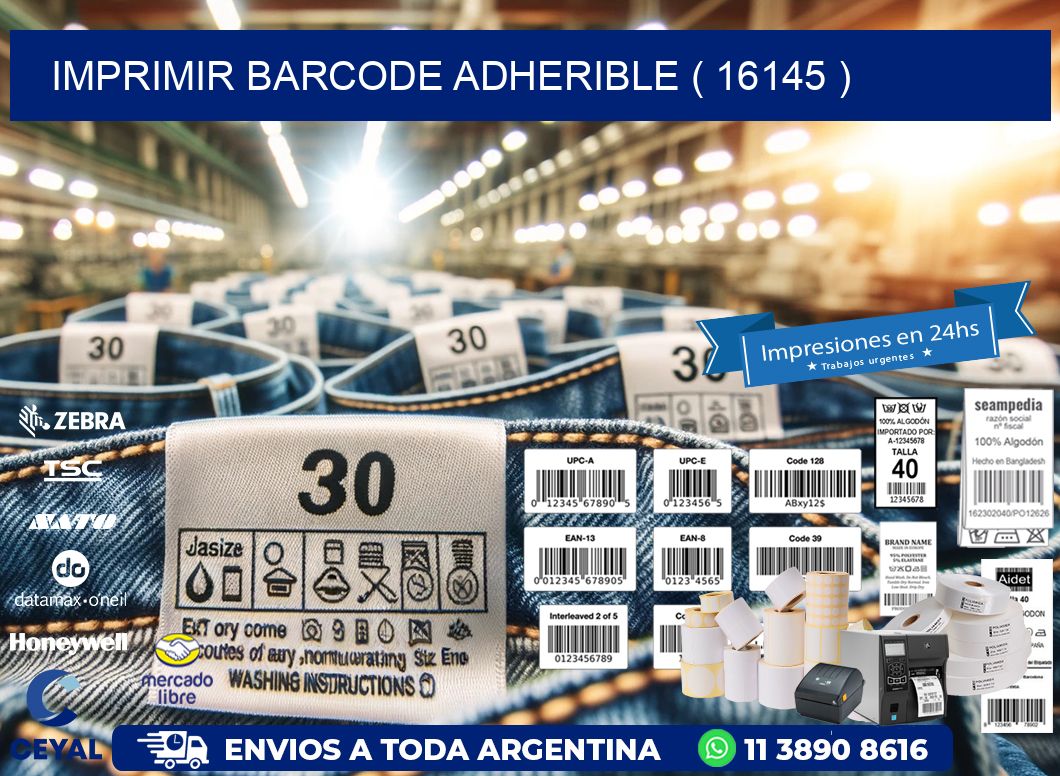 IMPRIMIR BARCODE ADHERIBLE ( 16145 )