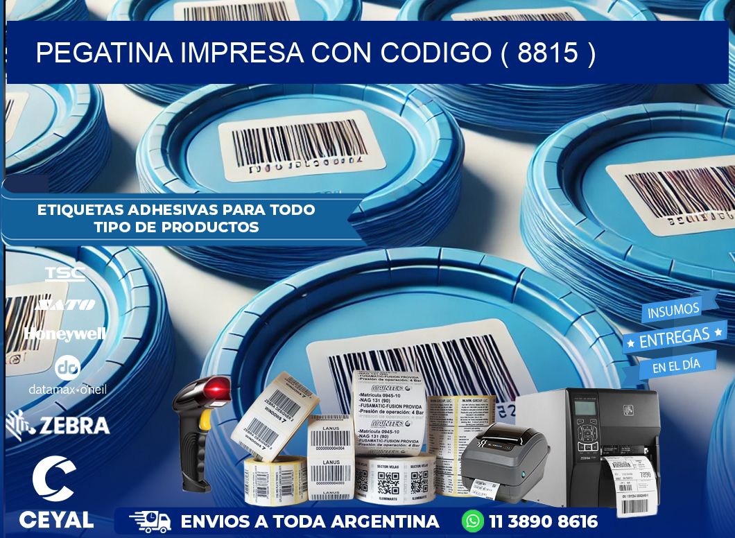 PEGATINA IMPRESA CON CODIGO ( 8815 )