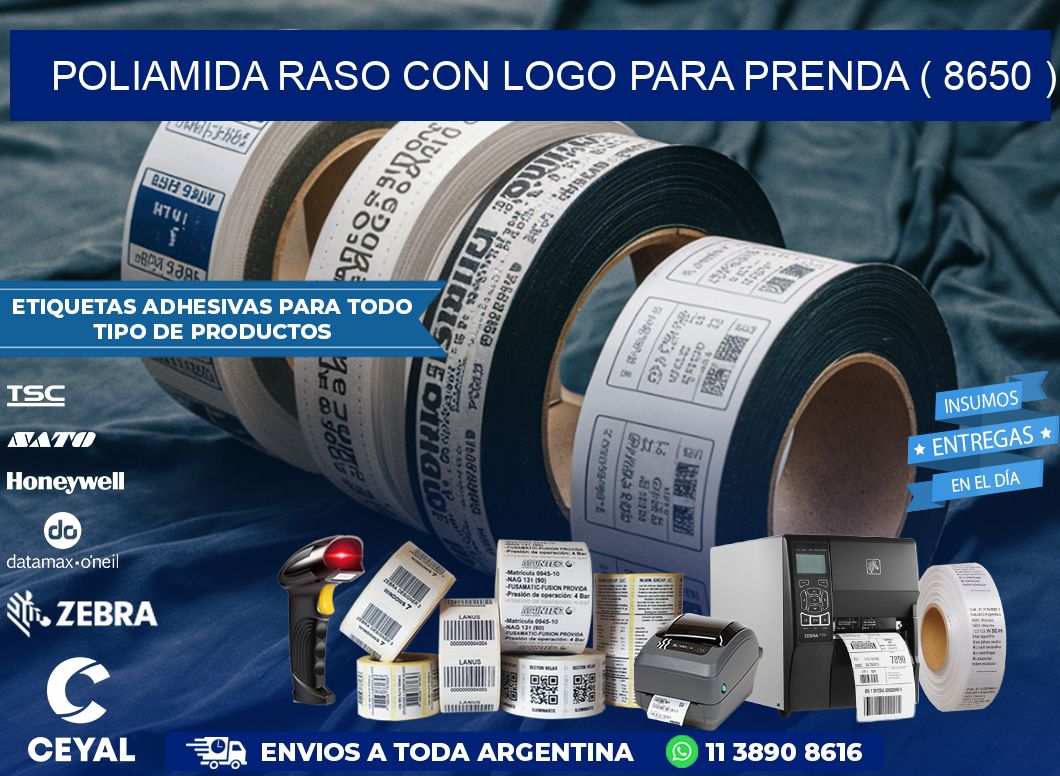 POLIAMIDA RASO CON LOGO PARA PRENDA ( 8650 )