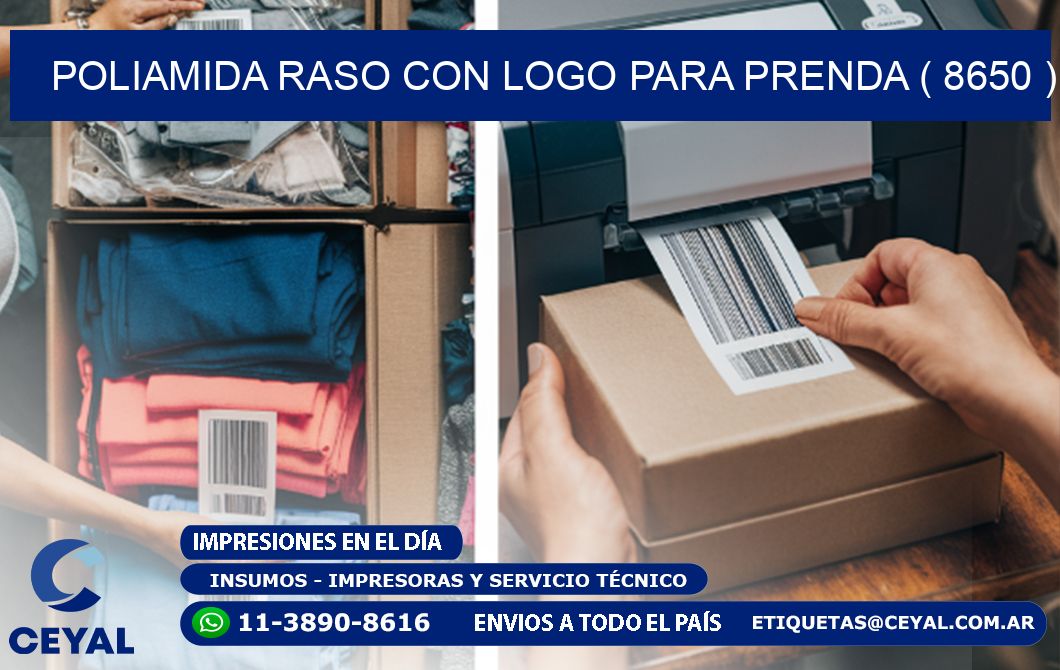 POLIAMIDA RASO CON LOGO PARA PRENDA ( 8650 )