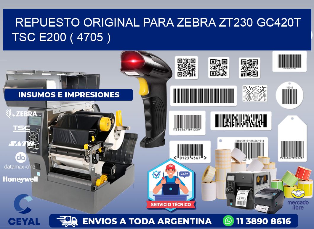 REPUESTO ORIGINAL PARA ZEBRA ZT230 GC420T TSC E200 ( 4705 )