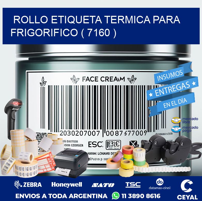 ROLLO ETIQUETA TERMICA PARA FRIGORIFICO ( 7160 )