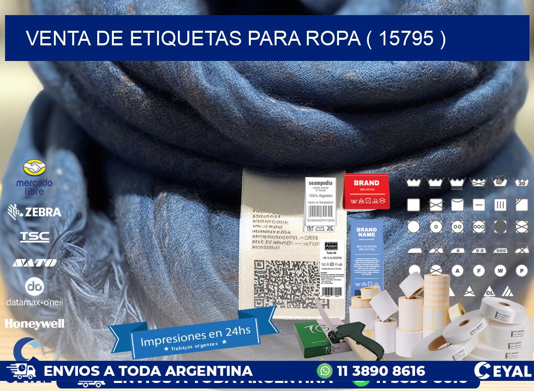 VENTA DE ETIQUETAS PARA ROPA ( 15795 )
