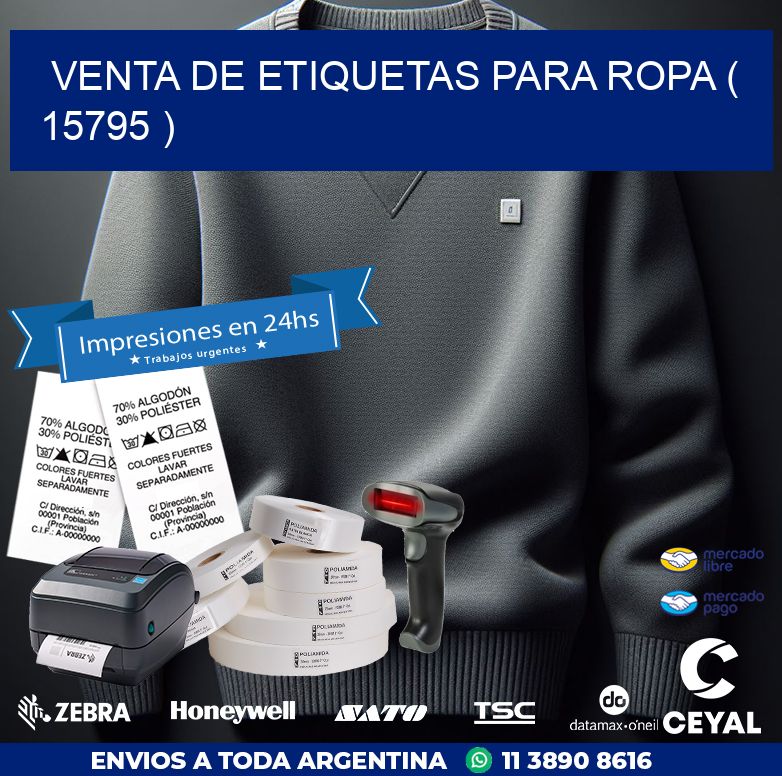 VENTA DE ETIQUETAS PARA ROPA ( 15795 )