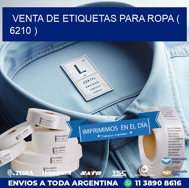 VENTA DE ETIQUETAS PARA ROPA ( 6210 )