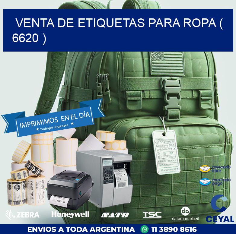VENTA DE ETIQUETAS PARA ROPA ( 6620 )