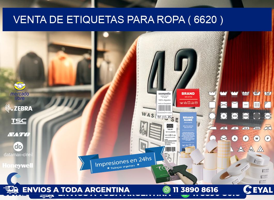VENTA DE ETIQUETAS PARA ROPA ( 6620 )