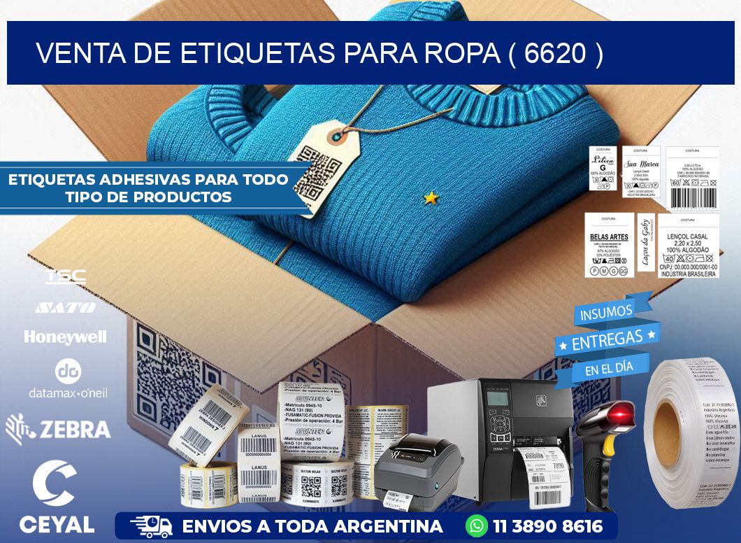 VENTA DE ETIQUETAS PARA ROPA ( 6620 )