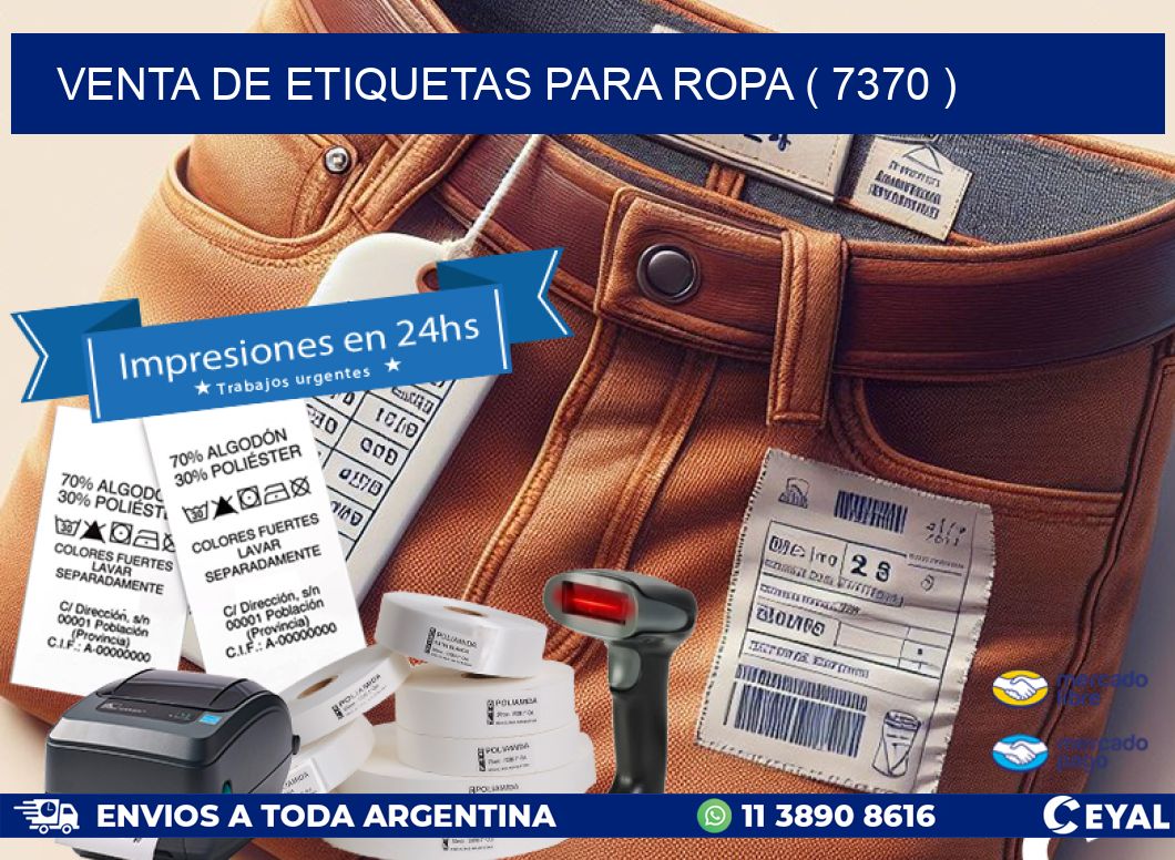 VENTA DE ETIQUETAS PARA ROPA ( 7370 )