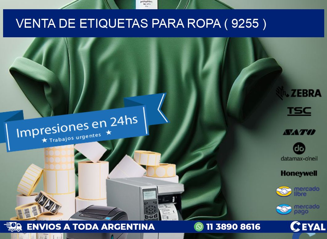 VENTA DE ETIQUETAS PARA ROPA ( 9255 )