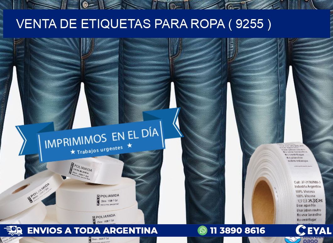VENTA DE ETIQUETAS PARA ROPA ( 9255 )