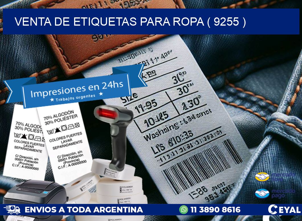 VENTA DE ETIQUETAS PARA ROPA ( 9255 )