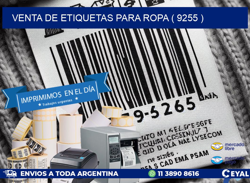 VENTA DE ETIQUETAS PARA ROPA ( 9255 )
