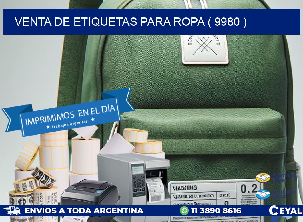 VENTA DE ETIQUETAS PARA ROPA ( 9980 )