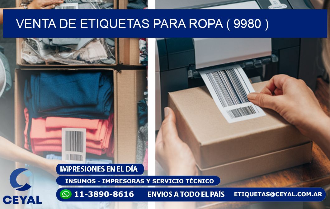 VENTA DE ETIQUETAS PARA ROPA ( 9980 )