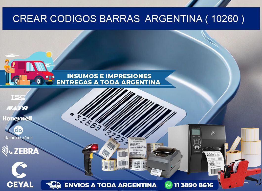 crear codigos barras  argentina ( 10260 )
