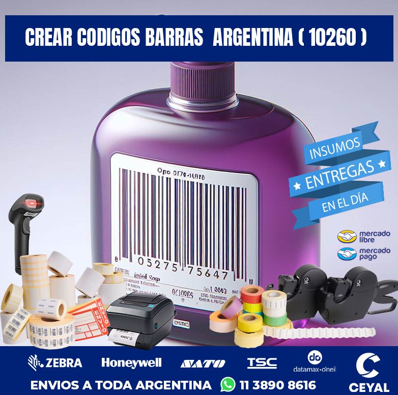 crear codigos barras  argentina ( 10260 )