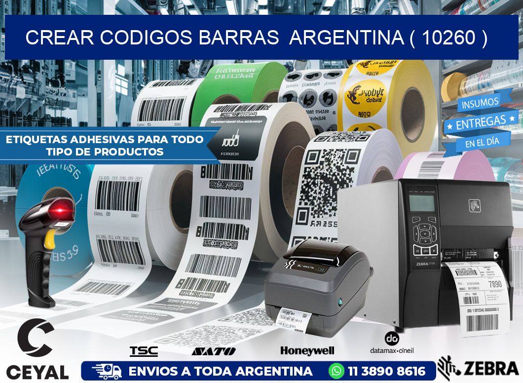 crear codigos barras  argentina ( 10260 )