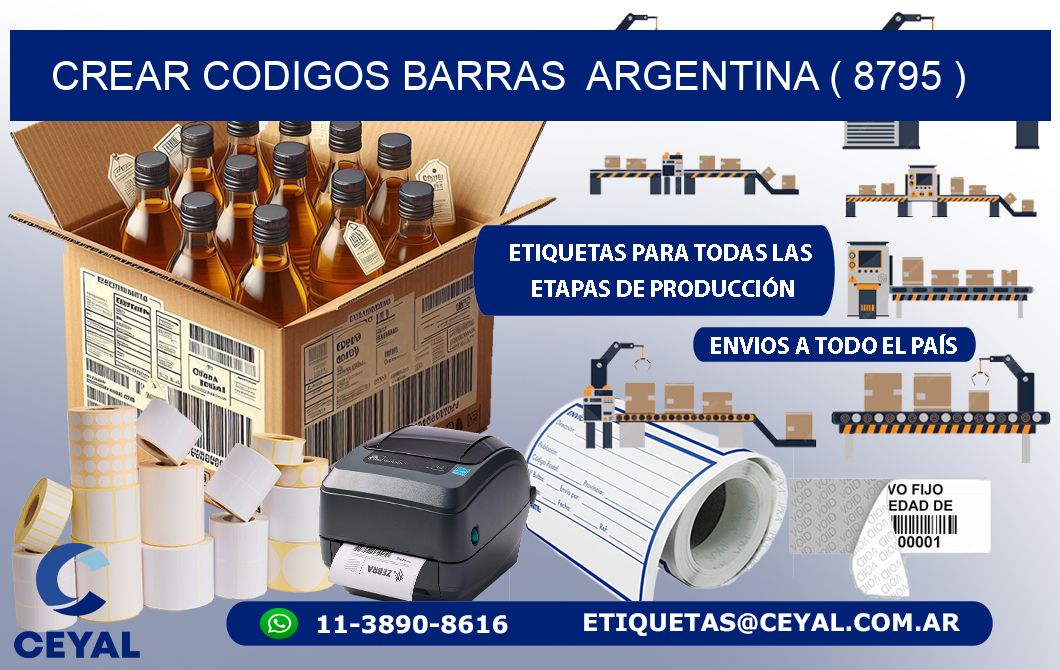 crear codigos barras  argentina ( 8795 )