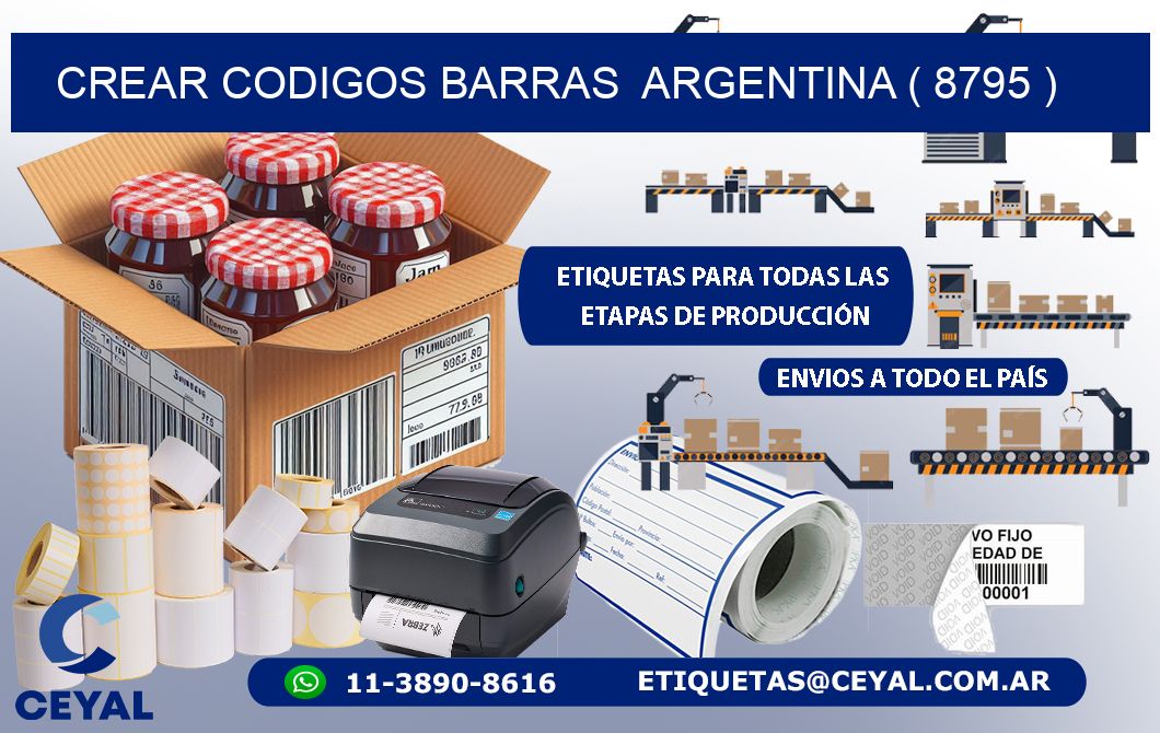 crear codigos barras  argentina ( 8795 )