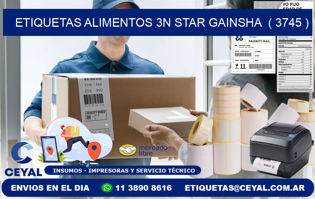 etiquetas alimentos 3n star gainsha ( 3745 )