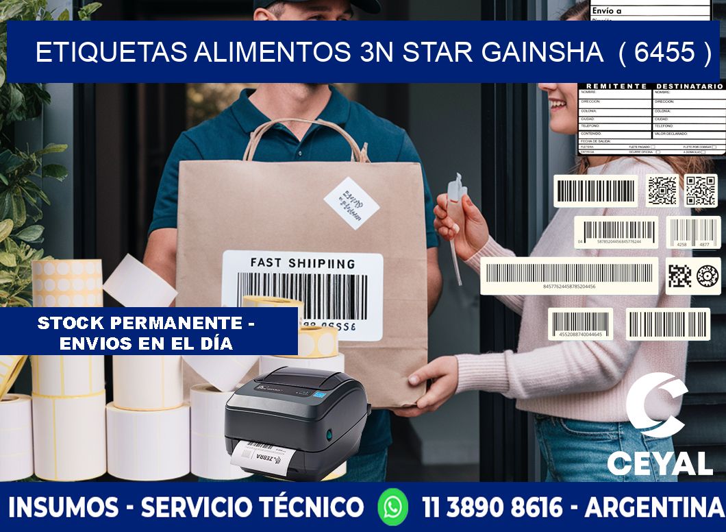 etiquetas alimentos 3n star gainsha  ( 6455 )