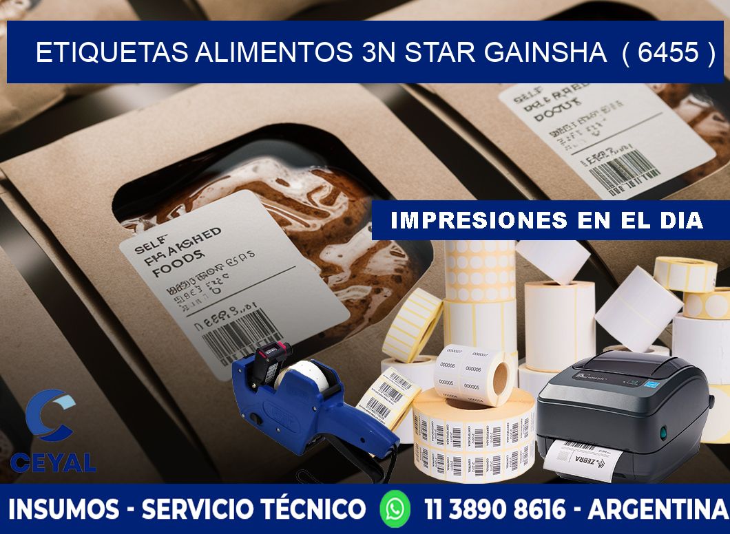 etiquetas alimentos 3n star gainsha  ( 6455 )