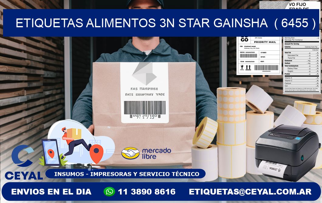etiquetas alimentos 3n star gainsha  ( 6455 )