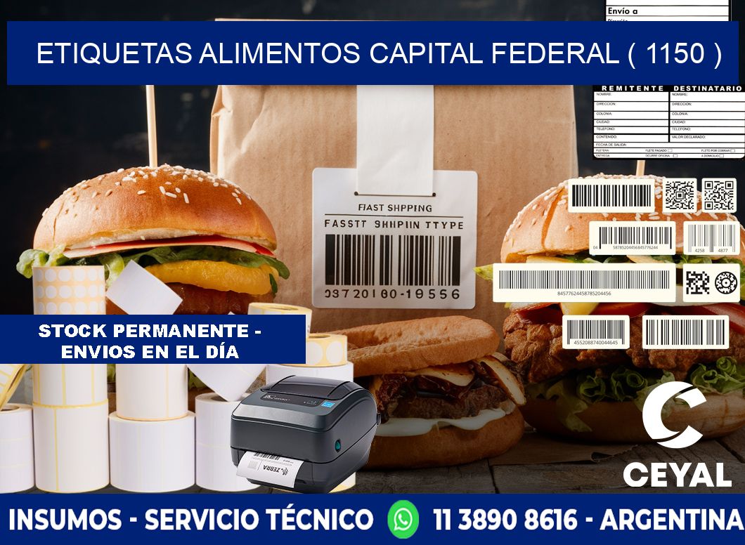 etiquetas alimentos capital federal ( 1150 )