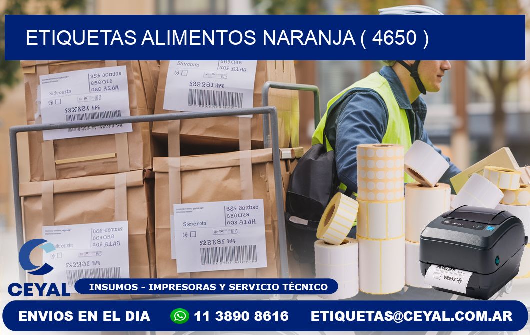etiquetas alimentos naranja ( 4650 )