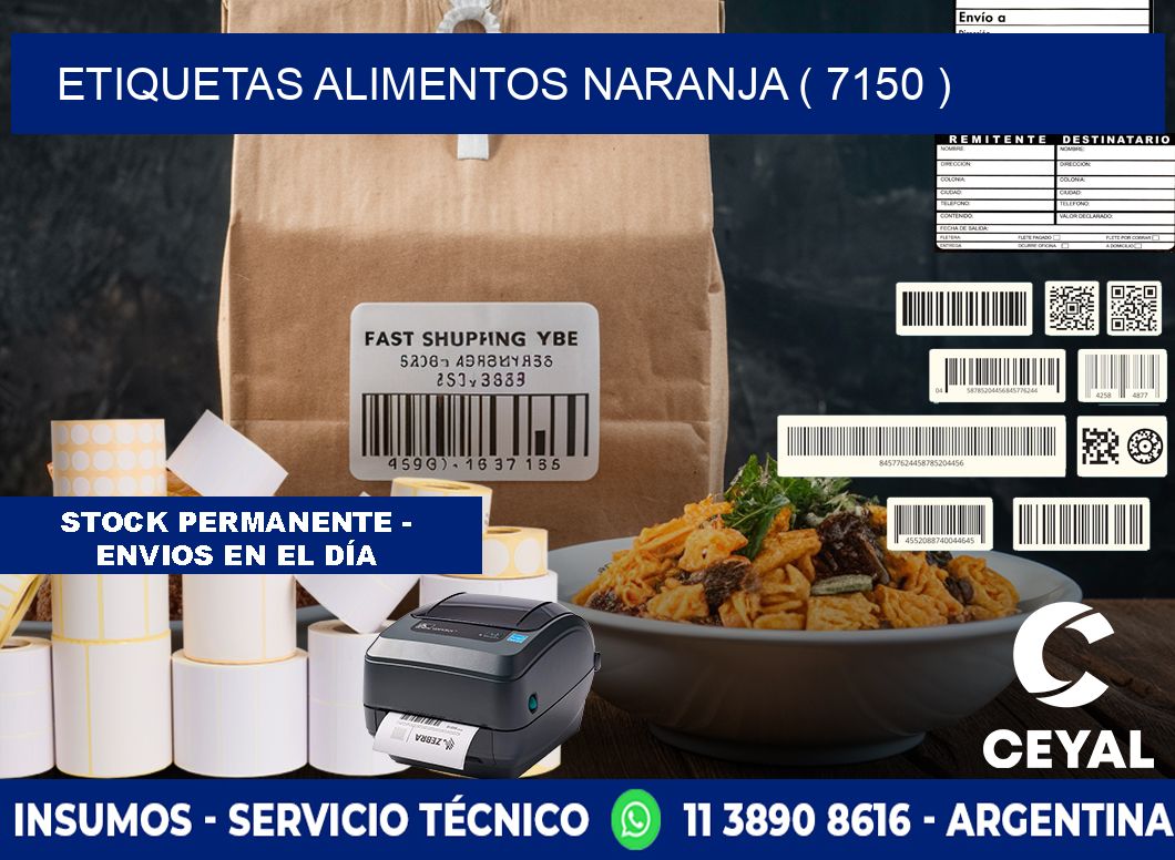etiquetas alimentos naranja ( 7150 )